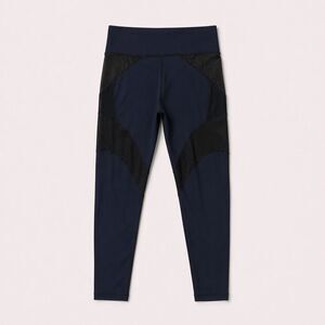 Michi Mesh Panel Leggings Navy Blue Black High Waisted Size M Athletic Yoga Pant